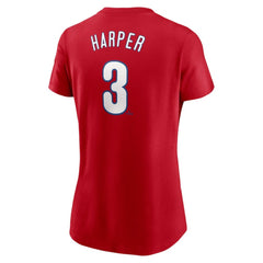 Bryce Harper Philadelphia Phillies Nike Women's Cooperstown Collection Fuse Name & Number T-Shirt Online