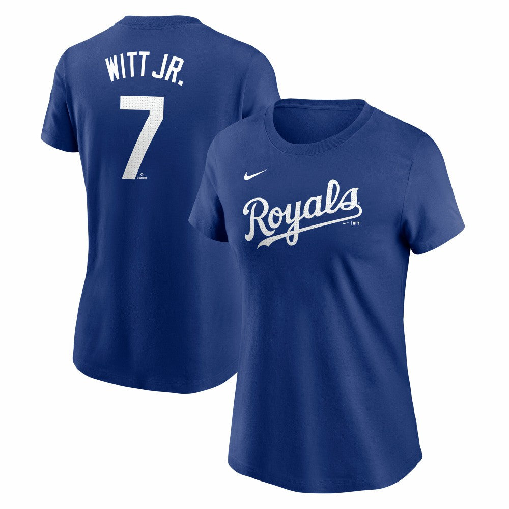 Bobby Witt Jr. Kansas City Royals Nike Women's Cooperstown Collection Fuse Name & Number T-Shirt Outlet
