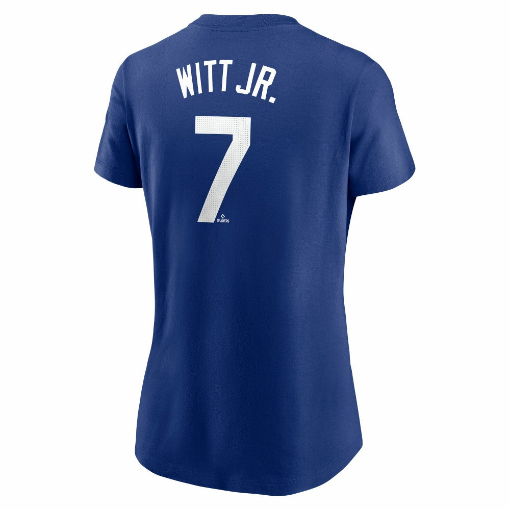 Bobby Witt Jr. Kansas City Royals Nike Women's Cooperstown Collection Fuse Name & Number T-Shirt Outlet
