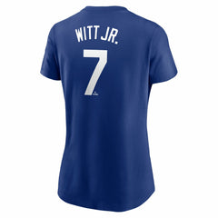 Bobby Witt Jr. Kansas City Royals Nike Women's Cooperstown Collection Fuse Name & Number T-Shirt Outlet