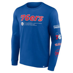 Fanatics Philadelphia 76ers Baseline Long Sleeve T-Shirt Royal