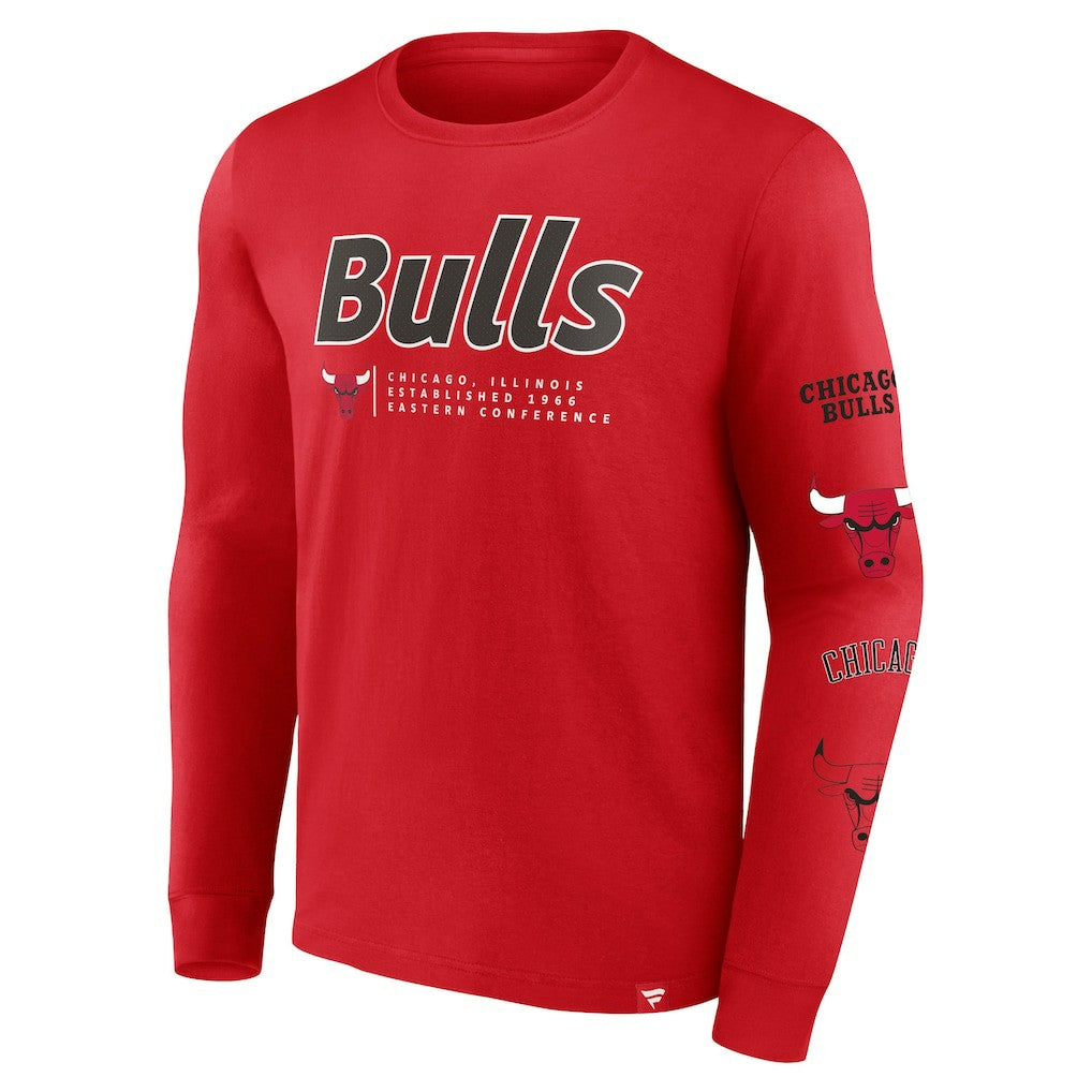 Fanatics Chicago Bulls Baseline Long Sleeve T-Shirt Red
