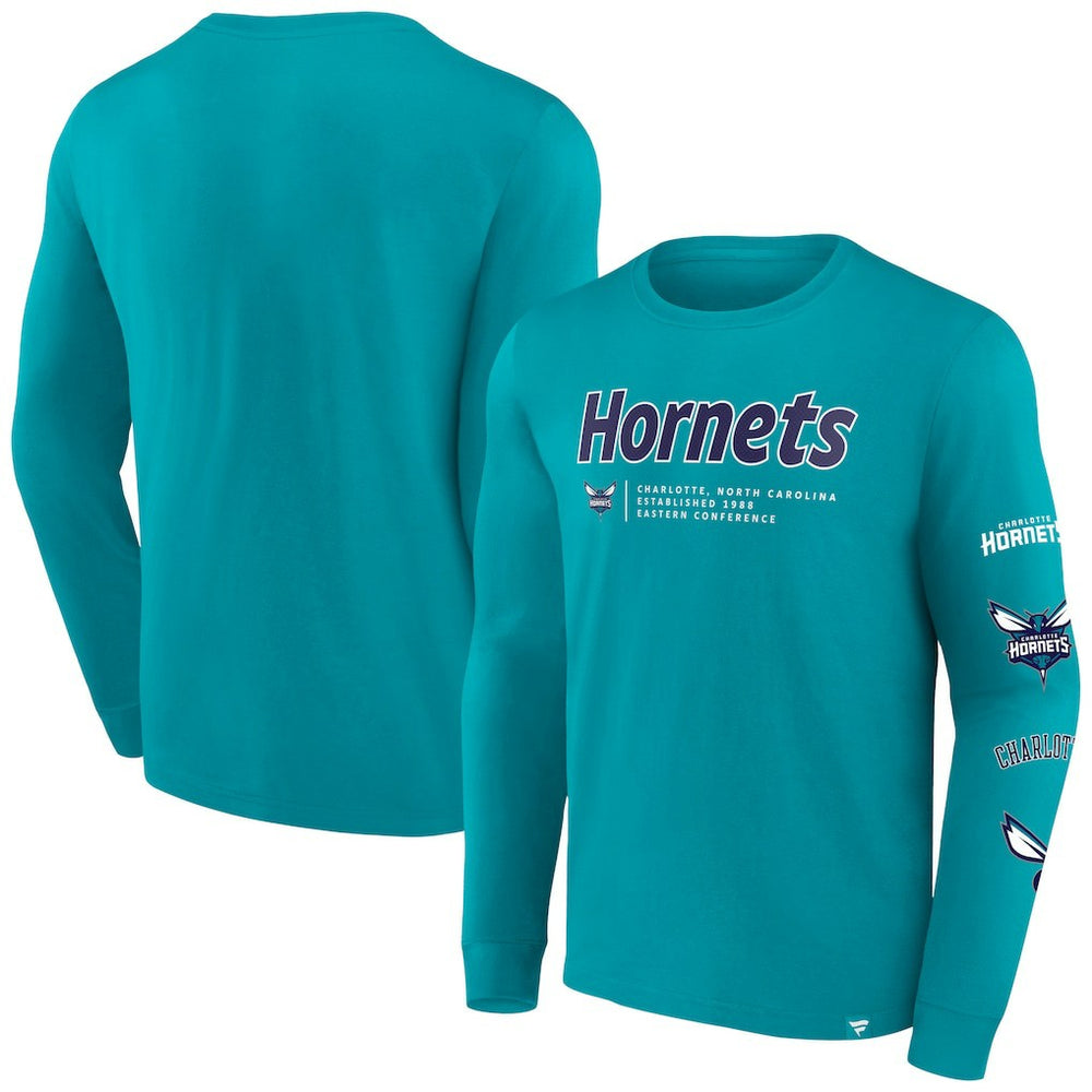 Fanatics Charlotte Hornets Baseline Long Sleeve T-Shirt Teal