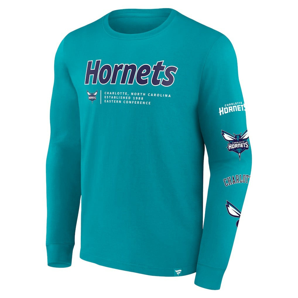 Fanatics Charlotte Hornets Baseline Long Sleeve T-Shirt Teal