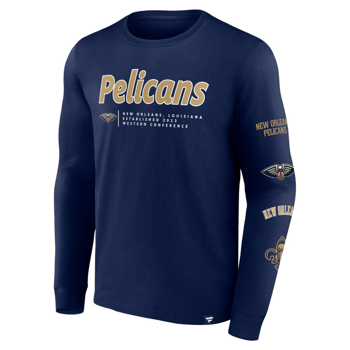 Fanatics New Orleans Pelicans Baseline Long Sleeve T-Shirt Navy