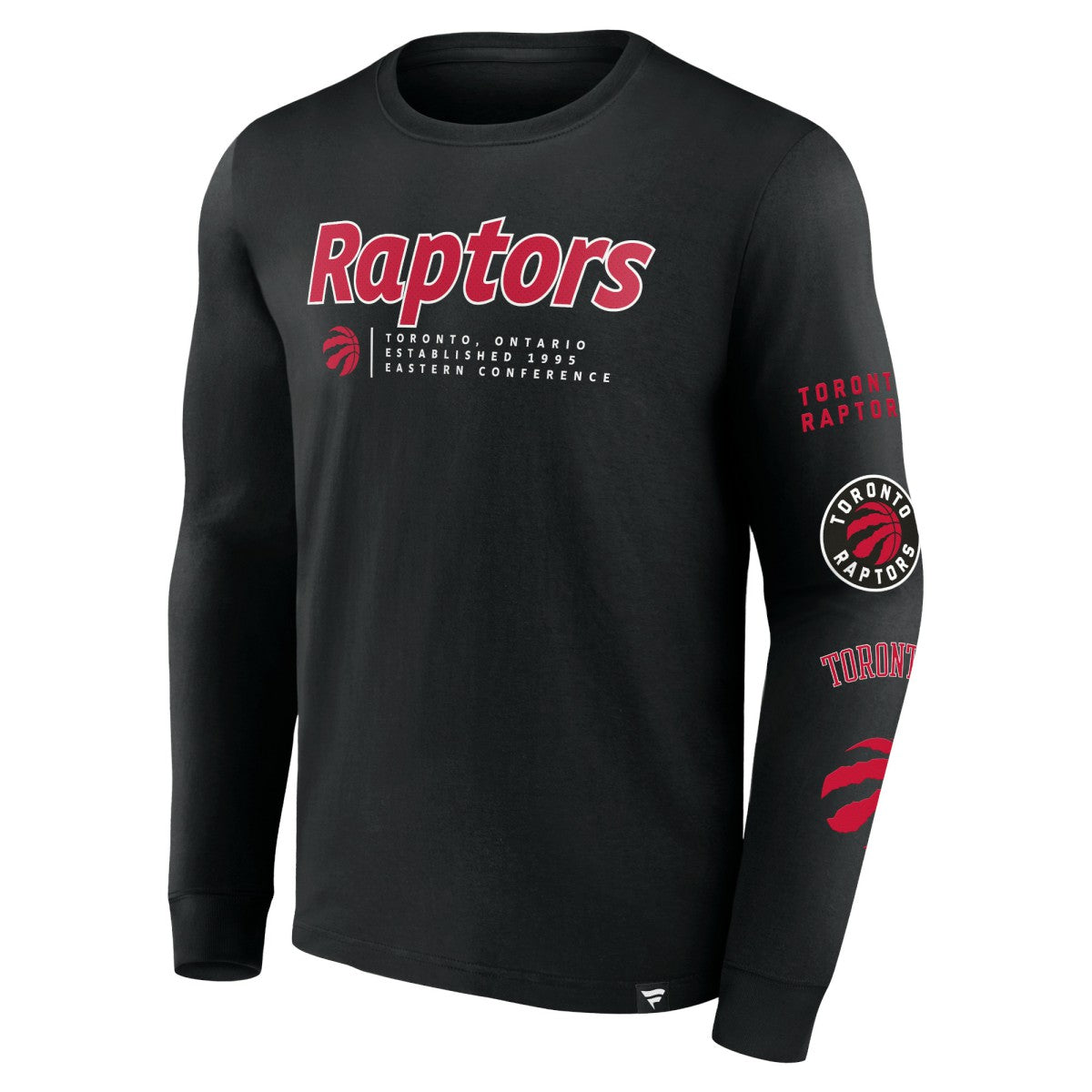 Fanatics Toronto Raptors Baseline Long Sleeve T-Shirt Black