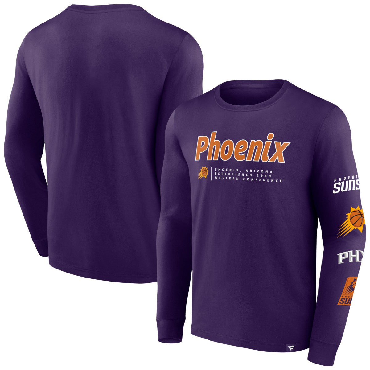 Fanatics Phoenix Suns Baseline Long Sleeve T-Shirt Purple