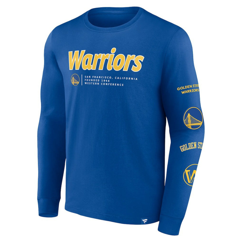 Fanatics Golden State Warriors Baseline Long Sleeve T-Shirt Royal