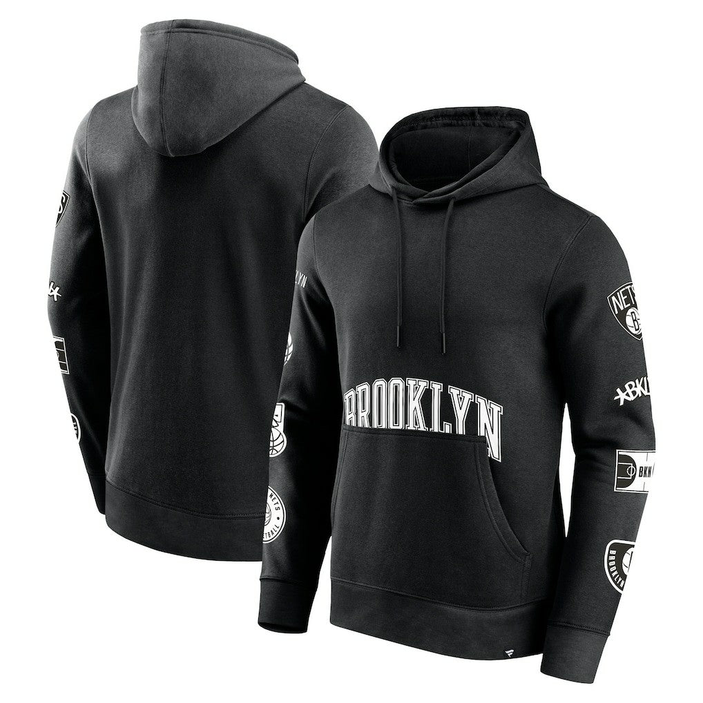 Fanatics Brooklyn Nets Home Court Pullover Hoodie Black