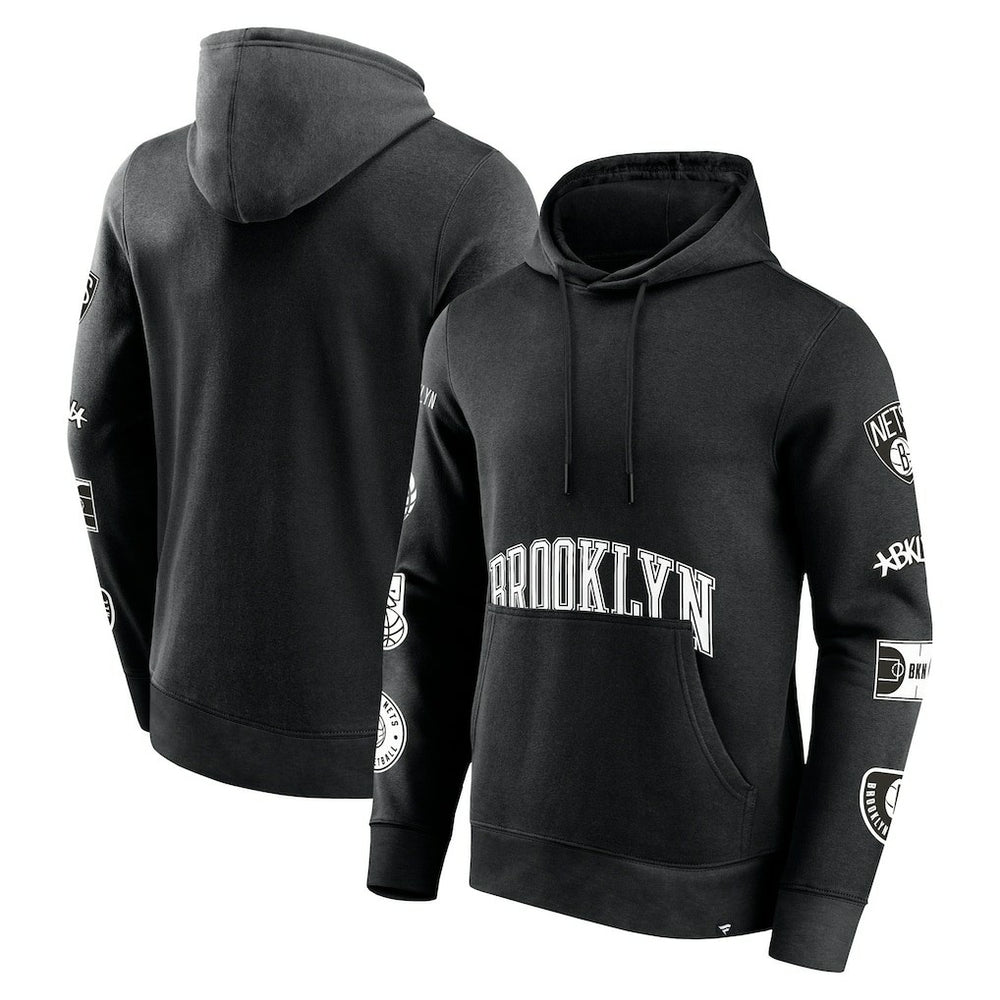 Fanatics Brooklyn Nets Home Court Pullover Hoodie Black