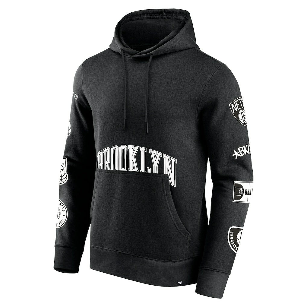 Fanatics Brooklyn Nets Home Court Pullover Hoodie Black