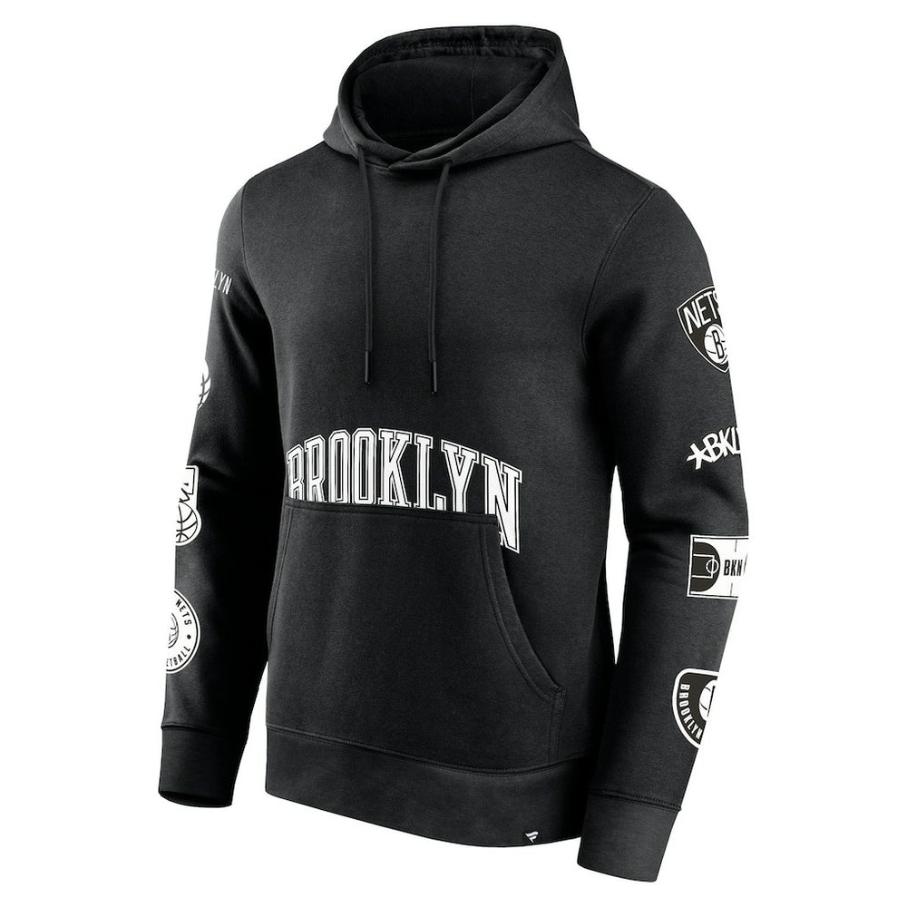 Fanatics Brooklyn Nets Home Court Pullover Hoodie Black