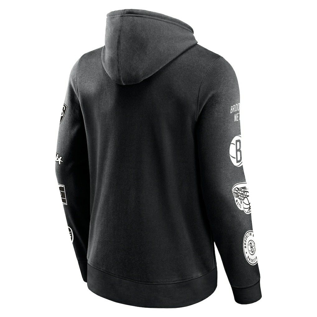 Fanatics Brooklyn Nets Home Court Pullover Hoodie Black