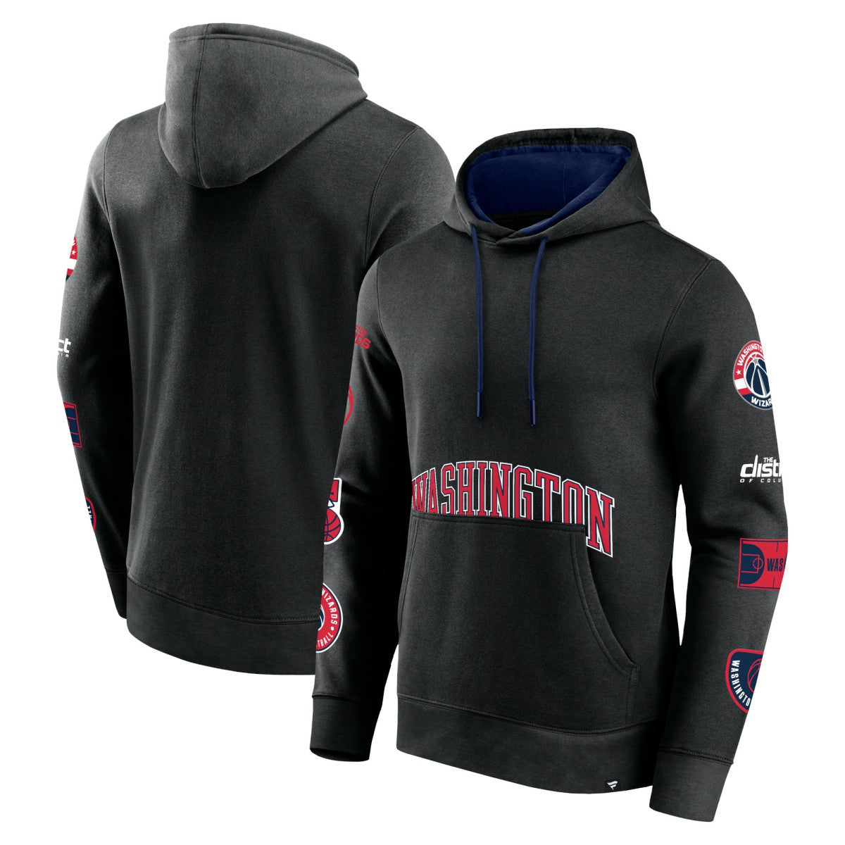 Fanatics Washington Wizards Home Court Pullover Hoodie Black