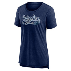 Fanatics Memphis Grizzlies Women's League Leader Tri-Blend T-Shirt Heather Navy