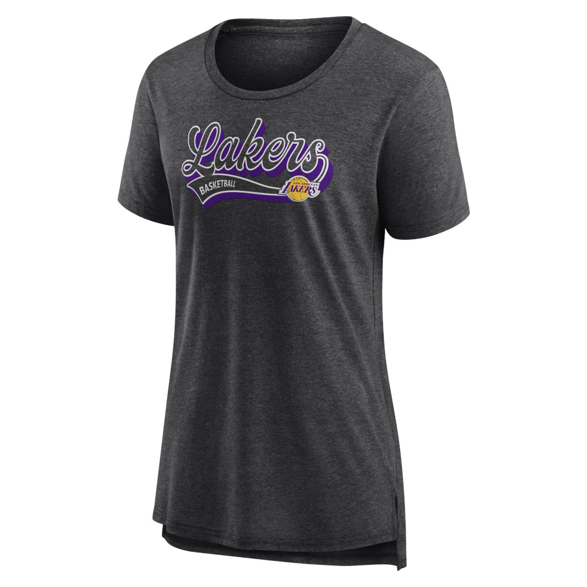 Fanatics Los Angeles Lakers Women's League Leader Tri-Blend T-Shirt Heather Charcoal