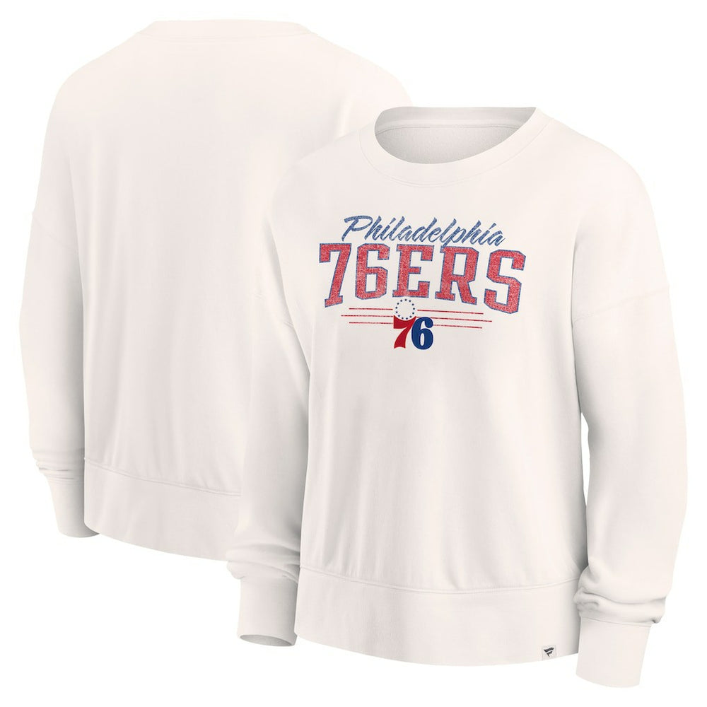Fanatics Philadelphia 76ers Women's Close the Game Pullover Sweatshirt Cream