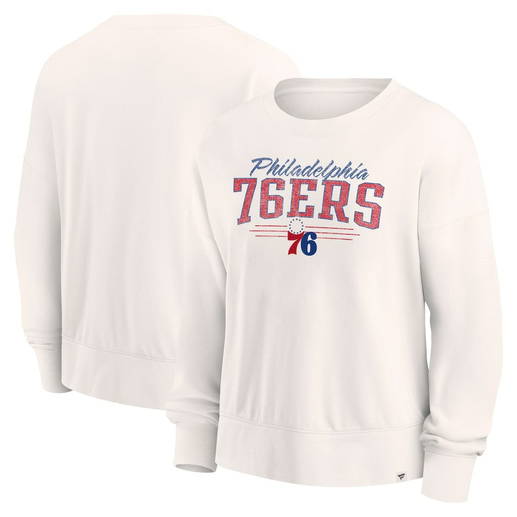 Fanatics Philadelphia 76ers Women's Close the Game Pullover Sweatshirt Cream