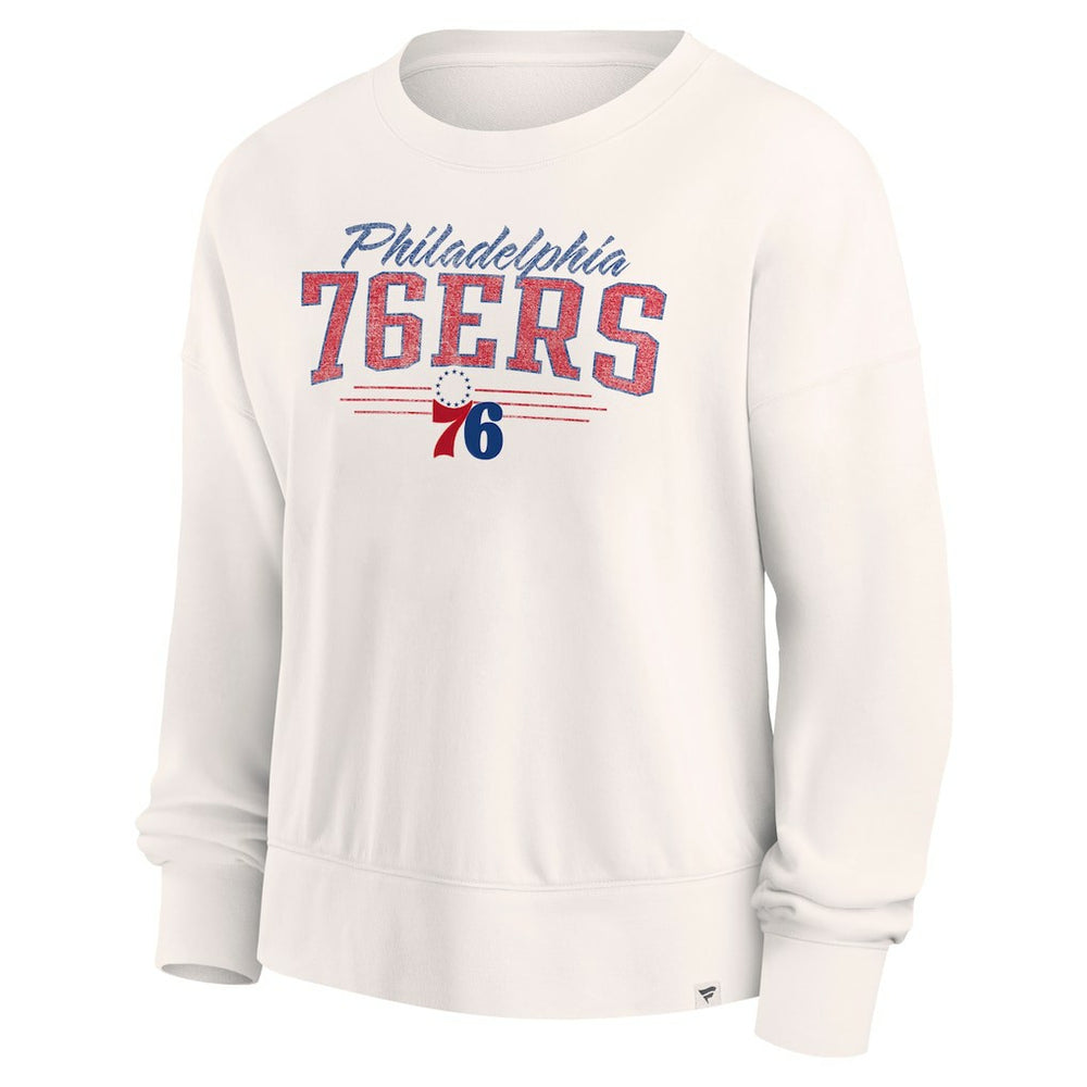 Fanatics Philadelphia 76ers Women's Close the Game Pullover Sweatshirt Cream