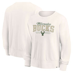 Fanatics Milwaukee Bucks Women's Close the Game Pullover Sweatshirt Cream