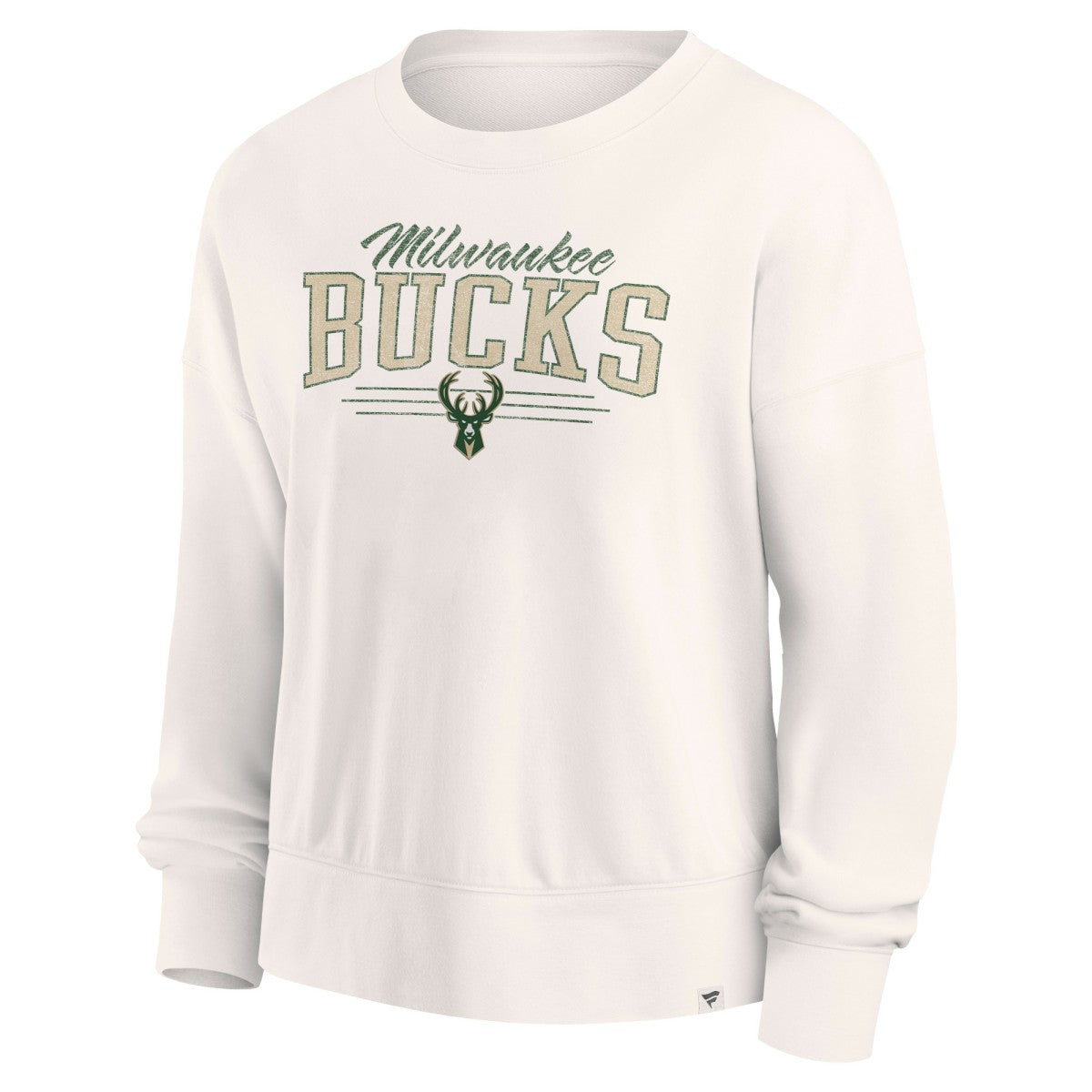 Fanatics Milwaukee Bucks Women's Close the Game Pullover Sweatshirt Cream