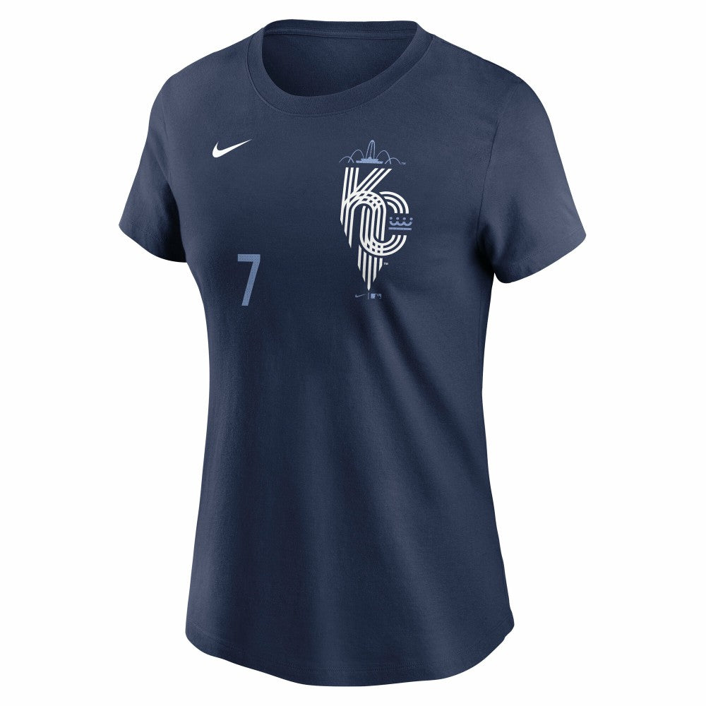 Bobby Witt Jr. Kansas City Royals Nike Women's City Connect Fuse Name & Number T-Shirt Near Me