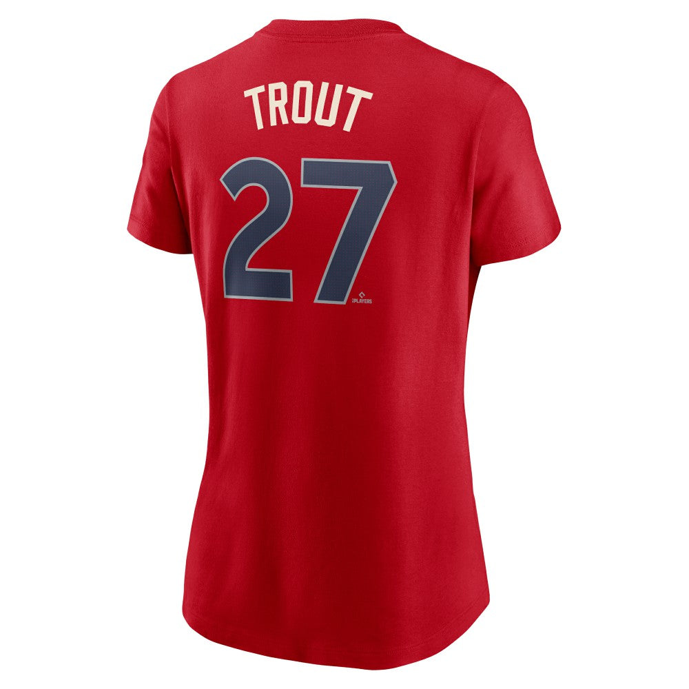 Mike Trout Los Angeles Angels Nike Women's 2024 City Connect Fuse Player Name & Number T-Shirt Near Me