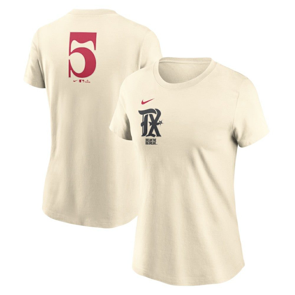 Texas Rangers Nike Women's City Connect Fuse Name & Number T-Shirt for sale