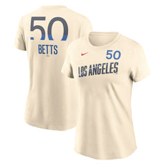 Mookie Betts Los Angeles Dodgers Nike Women's 2024 City Connect Fuse Name & Number T-Shirt Sale