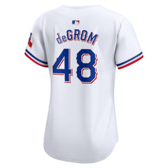 Jacob deGrom Texas Rangers Nike Women's Home Limited Player Jersey Near Me