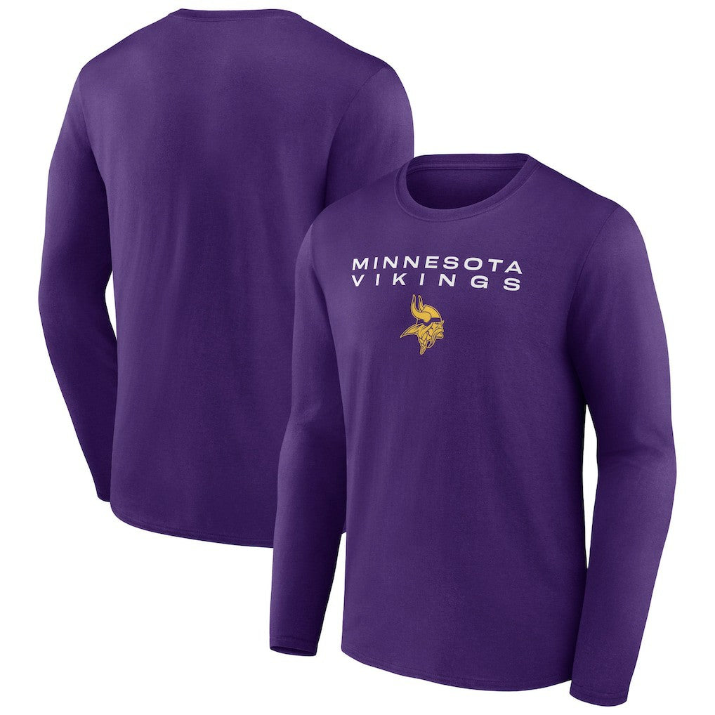 Minnesota Vikings Advance to Victory Long Sleeve T-Shirt - Purple - NFL