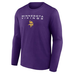 Minnesota Vikings Advance to Victory Long Sleeve T-Shirt - Purple - NFL