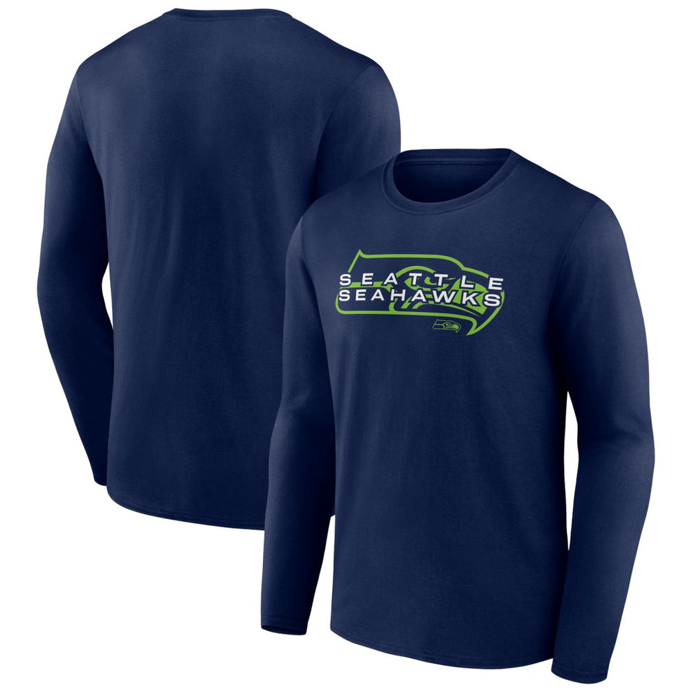 Seattle Seahawks Advance to Victory Long Sleeve T-Shirt - College Navy - NFL