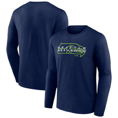 Seattle Seahawks Advance to Victory Long Sleeve T-Shirt - College Navy - NFL