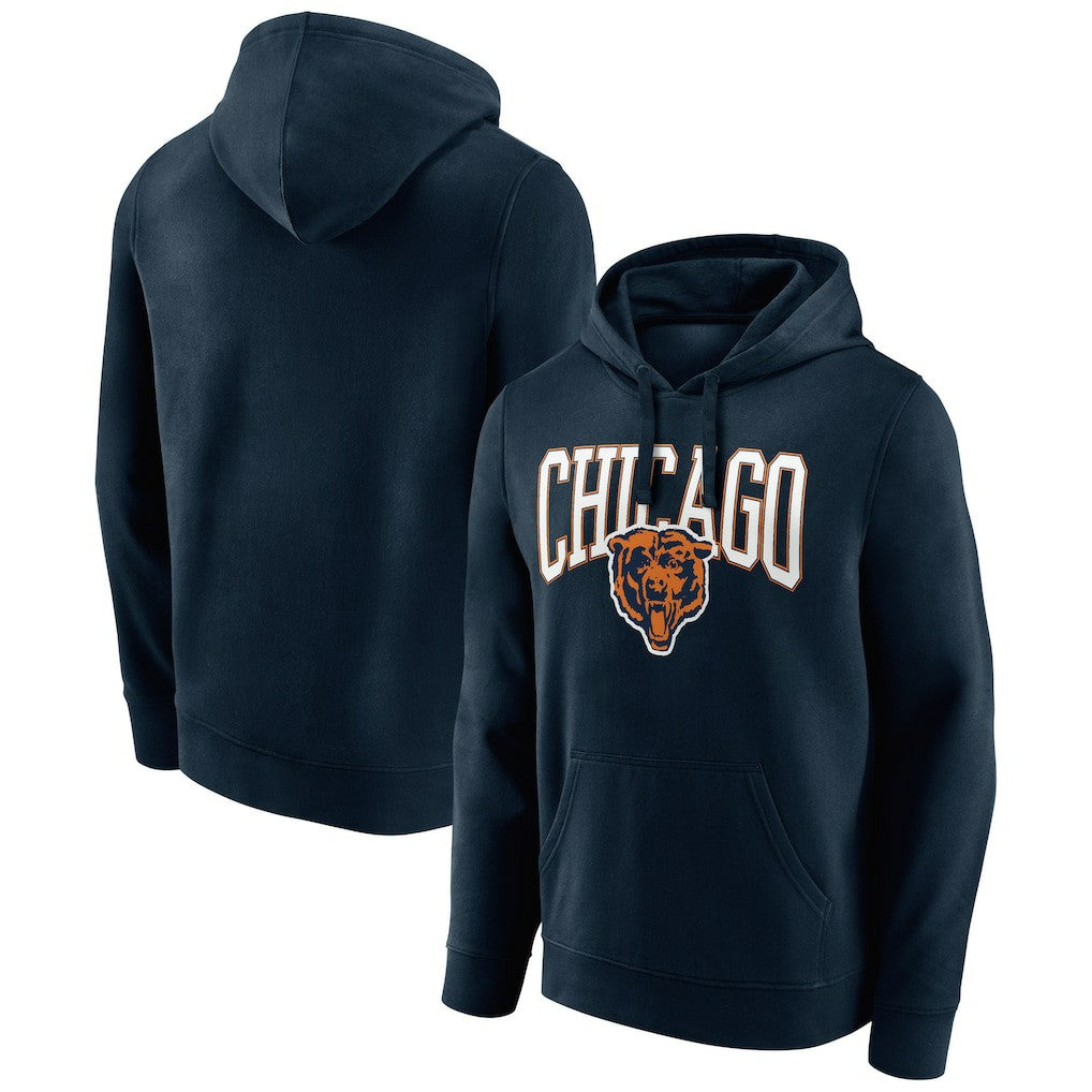 Chicago Bears Gridiron Classics Campus Standard Pullover Hoodie - Navy - NFL