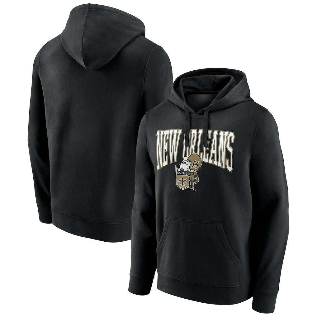 New Orleans Saints Gridiron Classics Campus Standard Pullover Hoodie - Black - NFL
