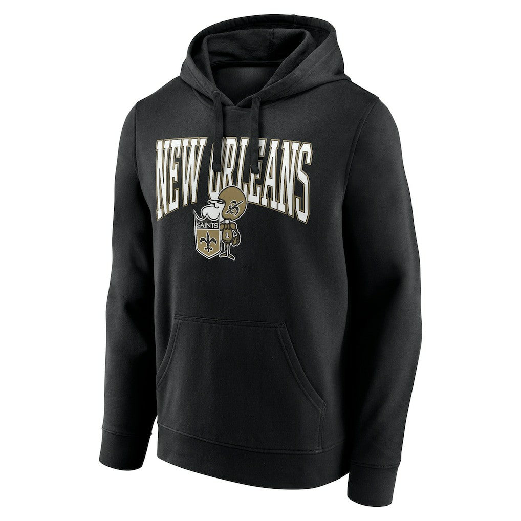 New Orleans Saints Gridiron Classics Campus Standard Pullover Hoodie - Black - NFL