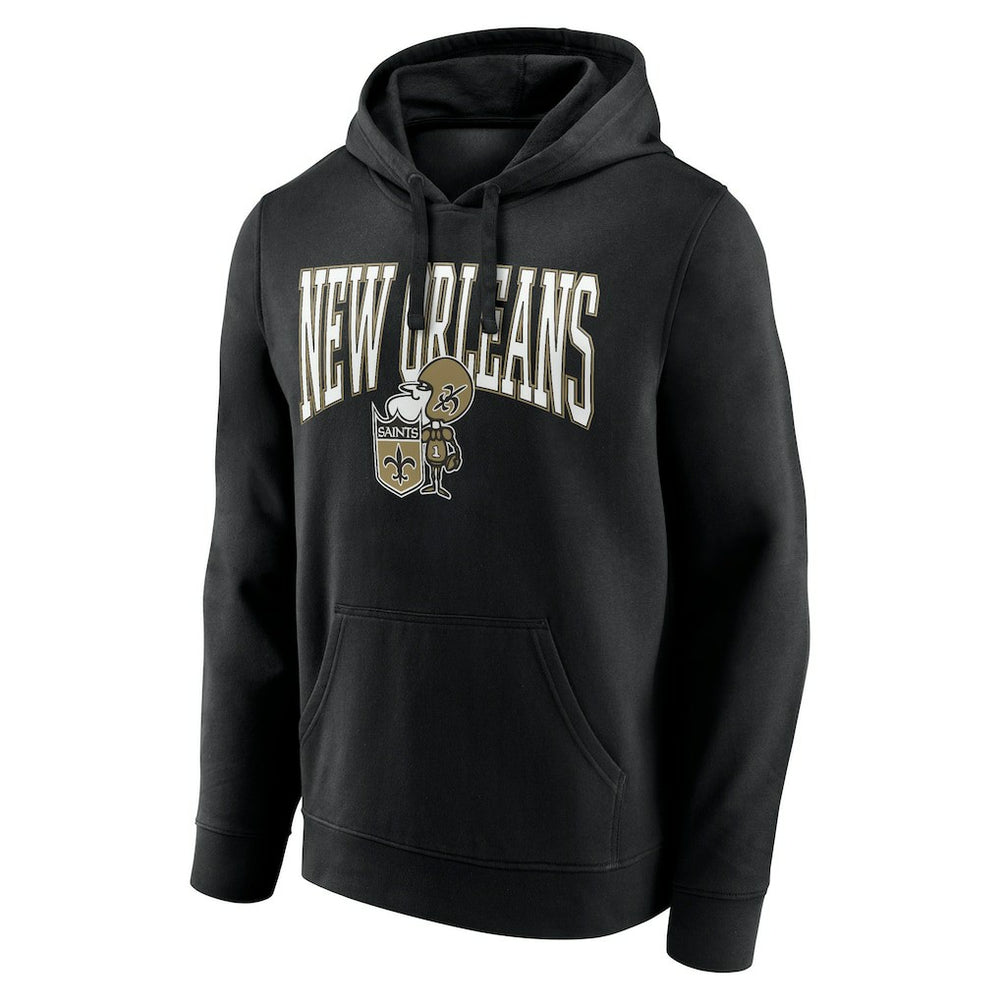 New Orleans Saints Gridiron Classics Campus Standard Pullover Hoodie - Black - NFL