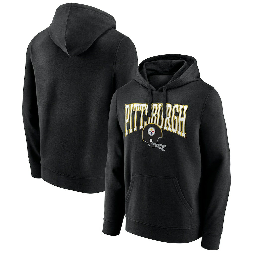 Pittsburgh Steelers Gridiron Classics Campus Standard Pullover Hoodie - Black - NFL