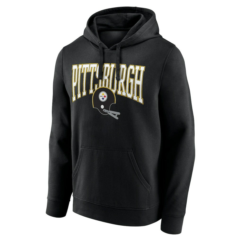 Pittsburgh Steelers Gridiron Classics Campus Standard Pullover Hoodie - Black - NFL