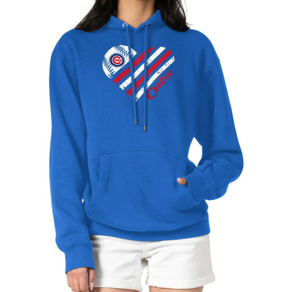 Chicago Cubs G-III 4Her by Carl Banks Women's Heart Fleece Pullover Hoodie Near Me