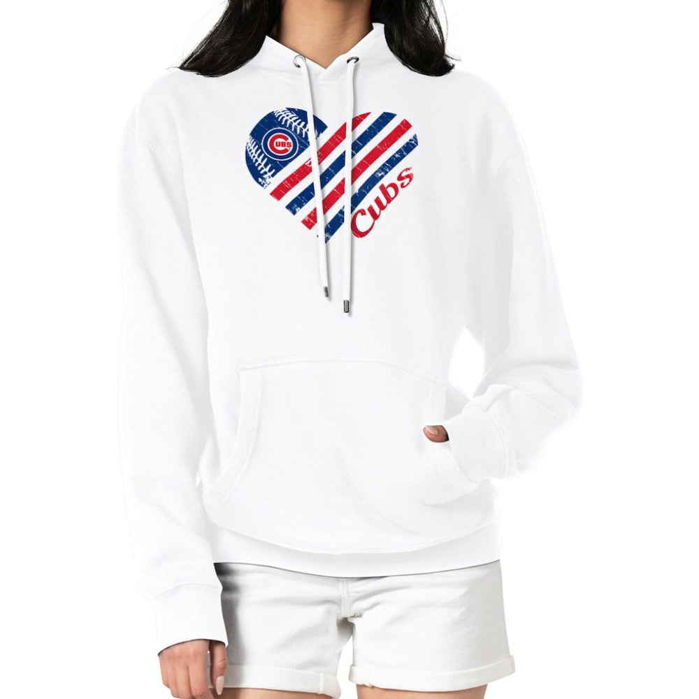 Chicago Cubs G-III 4Her by Carl Banks Women's Heart Fleece Pullover Hoodie Online