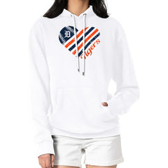 Detroit Tigers G-III 4Her by Carl Banks Women's Heart Fleece Pullover Hoodie for sale