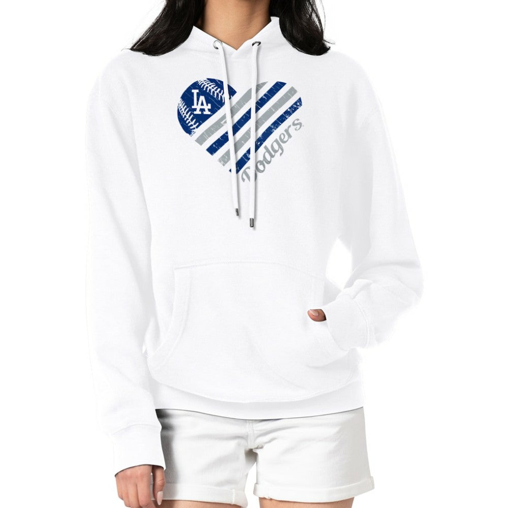 Los Angeles Dodgers G-III 4Her by Carl Banks Women's Heart Fleece Pullover Hoodie Online