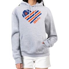New York Mets G-III 4Her by Carl Banks Women's Heart Fleece Pullover Hoodie Discount