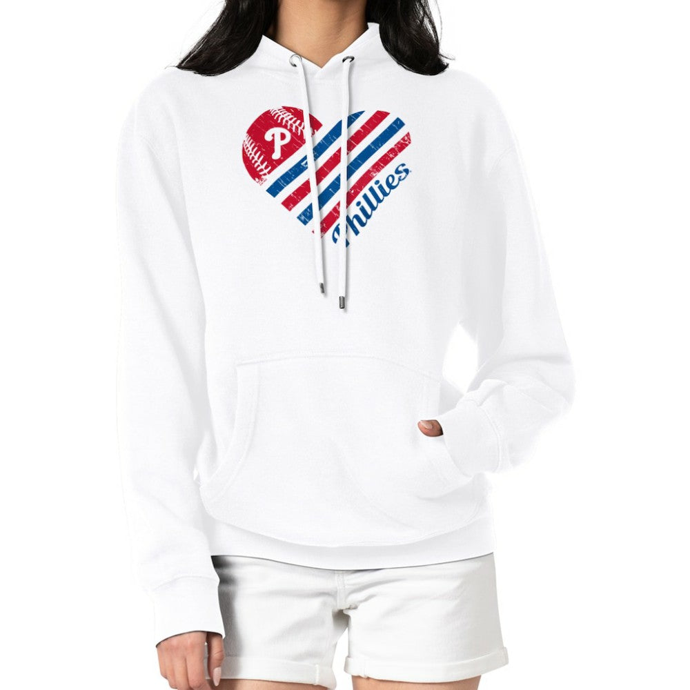 Philadelphia Phillies G-III 4Her by Carl Banks Women's Heart Fleece Pullover Hoodie Sale
