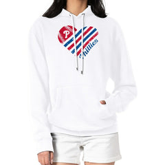 Philadelphia Phillies G-III 4Her by Carl Banks Women's Heart Fleece Pullover Hoodie Sale