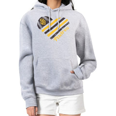 San Diego Padres G-III 4Her by Carl Banks Women's Heart Fleece Pullover Hoodie Outlet