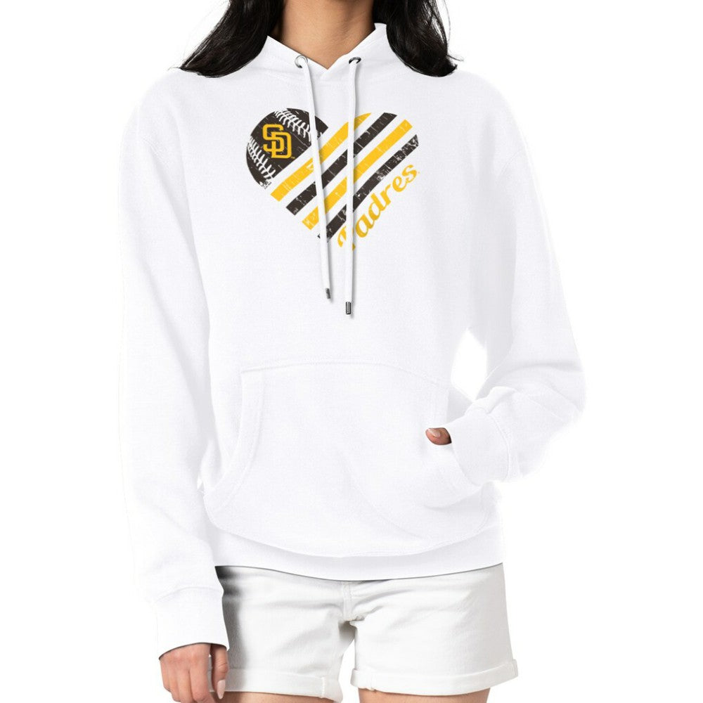 San Diego Padres G-III 4Her by Carl Banks Women's Heart Fleece Pullover Hoodie Discount