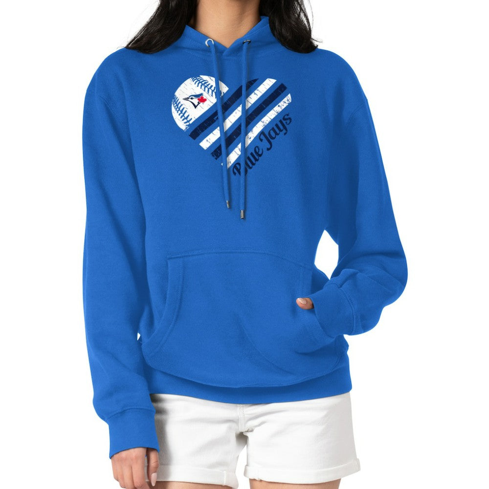 Toronto Blue Jays G-III 4Her by Carl Banks Women's Heart Fleece Pullover Hoodie for sale